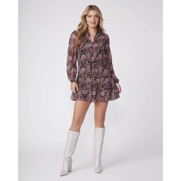 NWT PAIGE Fernanda Silk Minidress - $349 MSRP Washed before - Picture 1 of 16